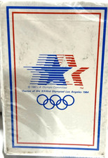 1984 LA Olympics “Stars In Motion” Playing Cards Made in USA NEW (black cart picture