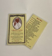 Prayer Card A Message To The Sick Don’t Quit  Beautiful Detail Gold Trim picture
