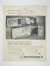 Vintage 1966 Motorola Radio Print Ad Solid State Reliability Modern MCM picture