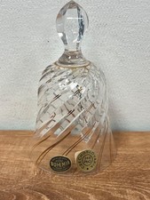 Bohemia 24% Lead Crystal Vintage Glass Bell Swirl with Gold Details picture
