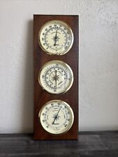 SPRINGFIELD Weather Station Thermometer Humidity Barometer On Wood picture