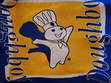 Vintage 2000 Pillsbury Doughboy Blue/Yellow/White Throw Blanket 58” x 61” picture