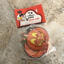 VINTAGE FUN WORLD HALLOWEEN PARTY BLOW OUTS PACK OF 5 - THE PUMPKIN picture