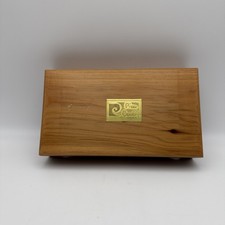 Vintage Pierre Cardin  Wooden Box Logo With Mirror Logo on Mirror 8”x 4.5”x 2” picture