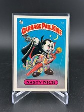 Topps 1985 Garbage Pail Kids Series 1 Base Card #1a Nasty Nick picture
