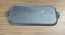 Unmarked Lodge Cast Iron Long Griddle #7  c. 1940s Vintage 21” x 9” picture