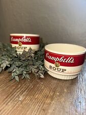 Vintage 1960s Campbell’s Stackable Set of 2 12 Oz Soup Bowls Cups picture