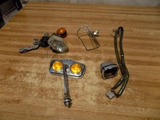 VINTAGE ACCESSORY BIKE PARTS LOT SCHWINN STINGRAY SPEEDOMETER HEADLIGHT MIRROR picture
