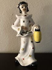 Vintage Japanese Geisha Ceramic Figurine 9.5 Inches Tall picture