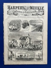 Harper's Weekly 12-21-1861 Winslow Homer Bivouac on Potomac, TN MAP, USS Monitor picture