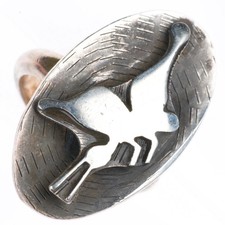 sz8.75 Vintage 1976 Hopi Modernist sterling silver butterfly ring picture