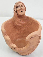 VTG Micaceous Clay Taos Pueblo Effigy Bowl Cup Signed Jessie Marcus picture