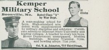 1914 Kemper Military School Boonville MO Class A By War Dept Vtg Print Ad CO3 picture