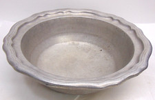 Vintage Large Pewter Fruit Salad Bowl Heavy Duty 15.5