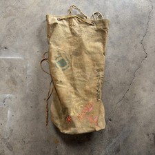 Vintage 1940s WWII Military Canvas Duffel Bag Sea Bag Stenciled US Army picture