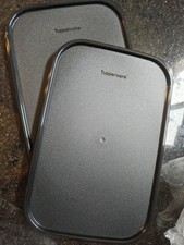 Tupperware NEW GET 2 Modular Mates Replacement Rectangle Seals Lids black #1610 picture