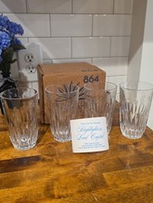 Princess House Heritage 12 Oz Lead Crystal Tumbler With Floral Etched- Lot Of 4 picture