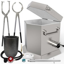 CANALHOUT 9KG/19.5lbs Propane Melting Furnace Kit with Two Tongs and Crucible picture