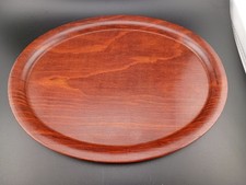 VINTAGE GERLING SANENWOOD SMALL OVAL DRINKS COCKTAIL SERVING TRAY picture