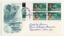 Edith Jackie Ronne Signed Cover FDC / Autographed Antarctic Explorer picture