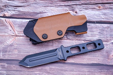 ZU Bladeworx/Paul Cale Ghost, Sniper Gray Coated Cryodur 2363/A2, Custom Sheath picture
