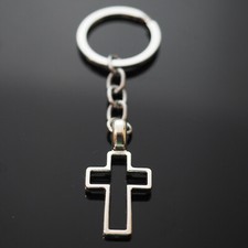 Hollow Cross Design Christian Christianity Keychain Gift Key Chain Ring Gift picture