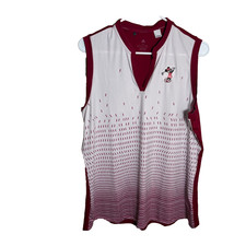 Disney Adidas Golf Minnie Mouse Tank Top Women's XL White Red Sleeveless picture
