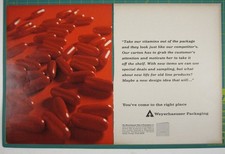 Print Ad Weyerhaeuser Packaging Vitamin Red Capsules Marketing 2 PG 1960s picture