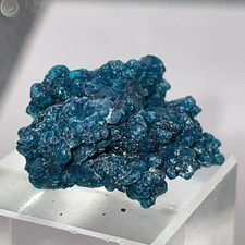 RARE GEM BLUE MALACHITE PSEUDOMORPH AFTER CHRYSOCOLA PERU picture