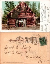 Placerville CA Log Cabin Old Emigrant Road El Dorado Co 1905 Postcard 101421 picture