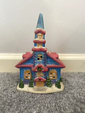 Handcrafted Vintage Sparkly Christmas Village Chruch picture
