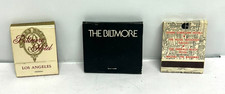 Lot of 3 Vintage The Biltmore Hotel Los Angeles Matchbook Unstruck Mint picture
