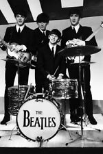 The Beatles classic pose early 1960's with drums & guitars 24x36 inch Poster picture