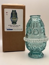 Weishar Moon and Star Teal Peach Fairy Lamp 3 Pc Set UV Glow Glass NIB 1760TP picture