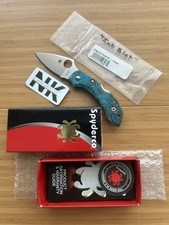 Nodak Custom “Ink Blot” Shipwreck Copper Spyderco Dragonfly 2 Satin VG-10 picture