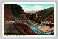 Castle Butte CA-California, Feather River, Railroad, Antique Vintage Postcard picture