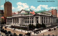 Vintage Divided Back Postcard Public Library NYC Unposted American Art Pub Co picture