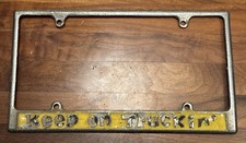 Vintage KEEP ON TRUCKIN License Plate Frame - COOL - SHIPS FREE picture