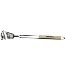 Vintage Zip Feeds Advertising Coil Spring Whisk Handle Stainless Steel 10