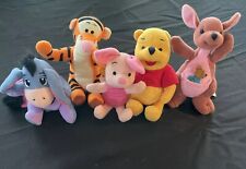 Lot of 5 Vintage 1997 Winnie The Pooh Plush Toys Pooh Piglet Tigger Eeyore Kanga picture