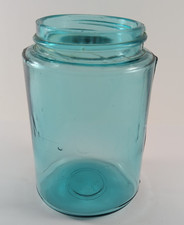 Antique Aqua Utility Mason Shoulder Seal Fruit Jar Bubbles No Lid Early 1900's picture