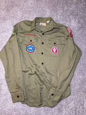 VTG 1970’s Boy Scouts Official Long Sleeve Uniform Shirt w/ Troop 179 Patch picture