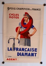 La Française Diamant - Favre - Original Poster - Motorcycle Bike Cycles - C.1930 picture