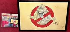 Original art GHOSTBUSTERS Slimer illustration by STEVE JOHNSON  Includes photo picture