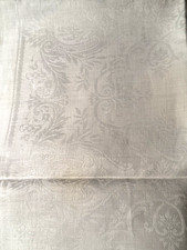 Antique Imperial Russia Tsar Nikolaus II Damask Linen Dining Napkin 1911-1912 picture
