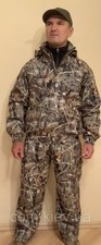 A waterproof suit for hunting, fishing, and outdoor activities, non-rustling picture