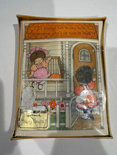 VTG 70s Hallmark Happy Thoughts Sealed Box Stationery - 10 Notes cards Envelopes picture