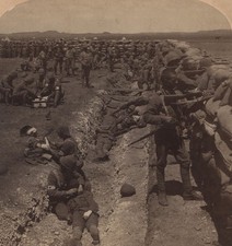 Royal Munster Fusiliers Honey Nest Kloof  Boer War Underwood Stereoview c1900 picture