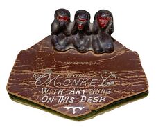 Don’t Monkey With Anything Desk Baton Rouge LA Felt Desk Blotter Souvenir picture