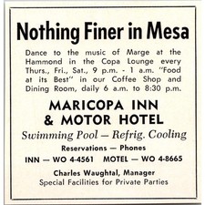Maricopa Inn & Motor Hotel Charles Waughtal 1961 AZ Ad SAK3-M31 picture
